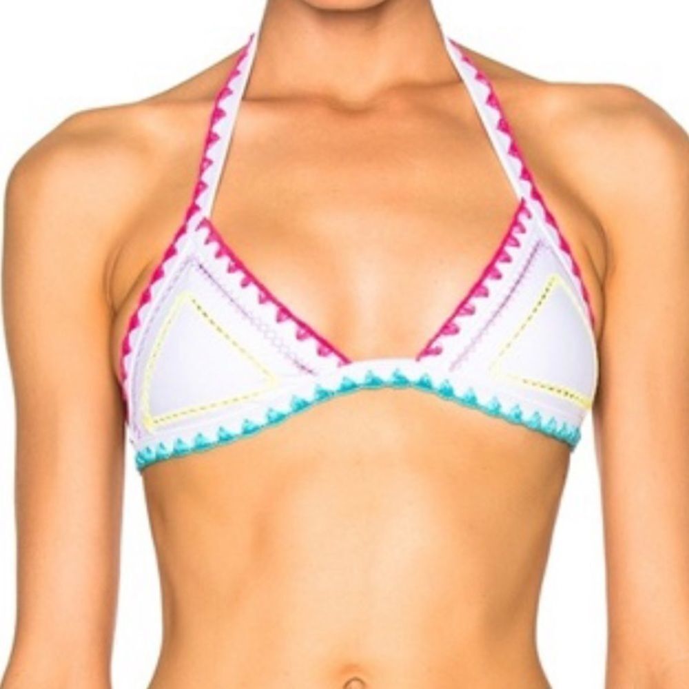 SAME Swim Bikini Top White Papillon